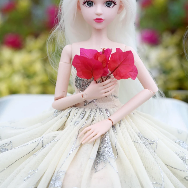 

1/4 Bjd Doll Clothes Accessories for 36-48cm Jointed Dolls Skirt Fashion Princess Wedding Party Dress Gown Toys for Girls Gift