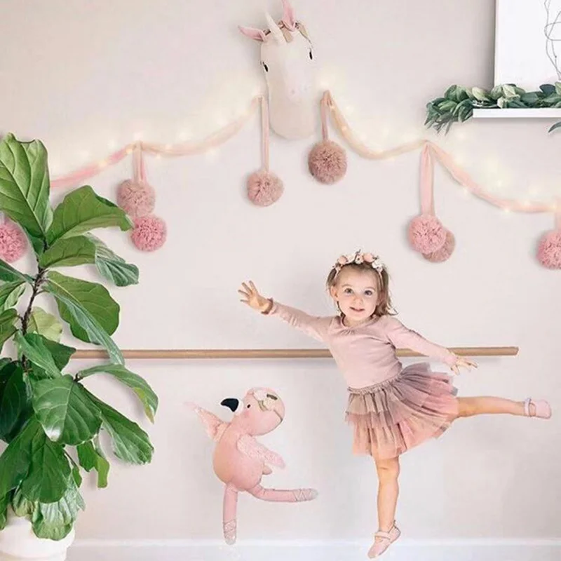

New Nordic Kids Room Decoration Mosquito Net Accessories Chiffon Ball Hanging Decoration Ball Wall Ornaments Photography Props