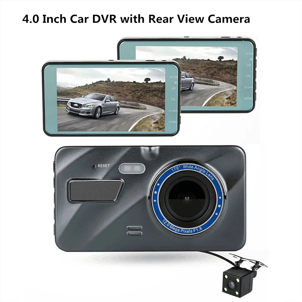 

4.0 inch 1080P HD Car DVR Camera with Rear View Camera Auto Driving Video Recorder Night Vision 12.0MP Car Dash Camera