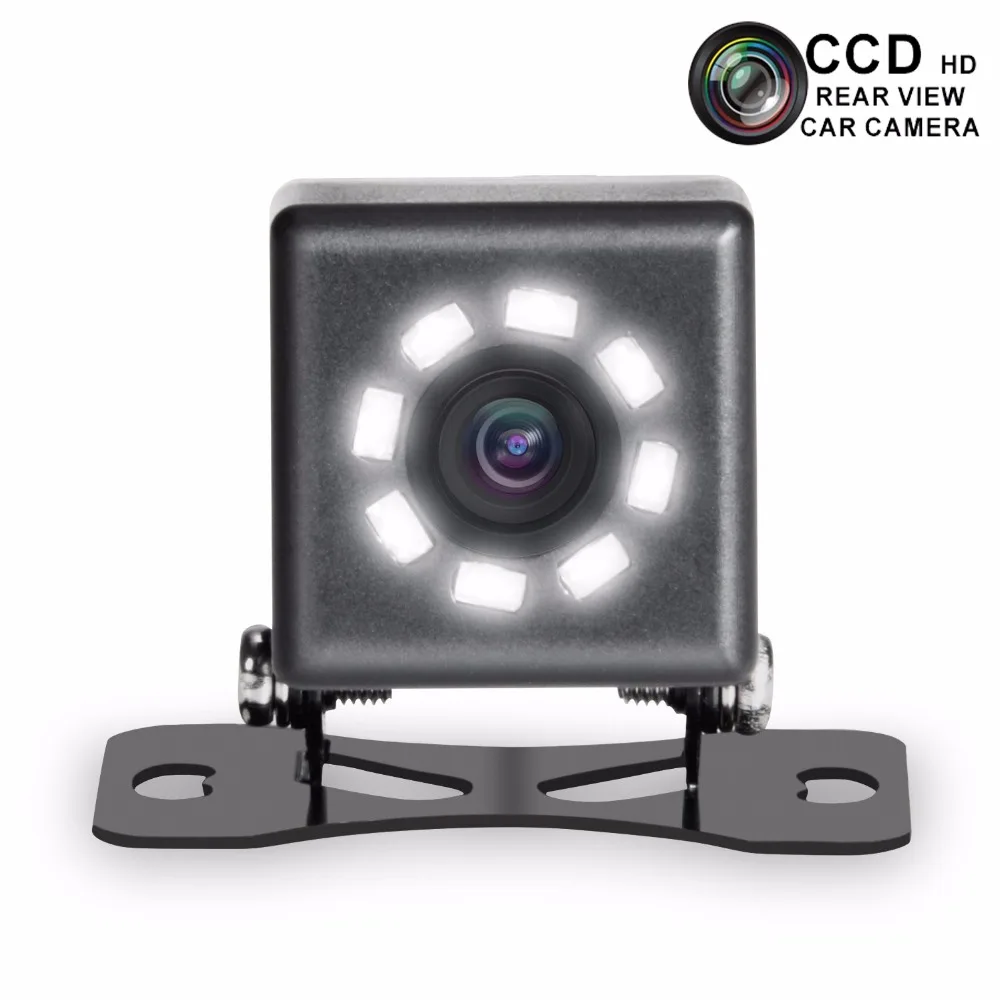 

Car Rear View Reverse Camera Car Backup Reversing Camera CCD 8 LED Light Night Vision Parking Assistance Camera 170 Wide Angle