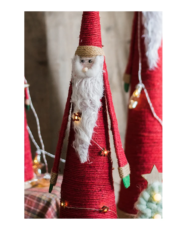 20 светодиодный скандинавский Деревянная Рождественская елка лося медная проволока гирлянды 3 м светодиодный Декор для рождественской гирлянды на окно год