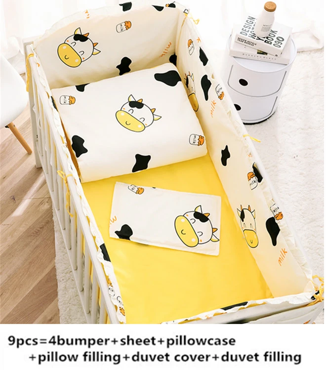 cow crib bedding set