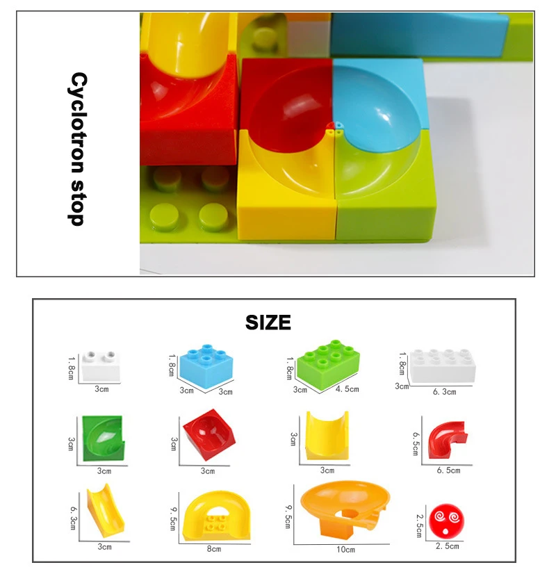 52-296 шт мраморный гоночный лабиринт, Шариковая дорожка строительные блоки ABS Воронка слайд сборка кирпичи блоки