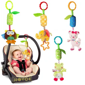

Baby Crib Stroller Cot Buggy Pram Car Seat Revolving Hanging Cute Animals Frog Elephant Cat Soft Rattles Dangle Toy