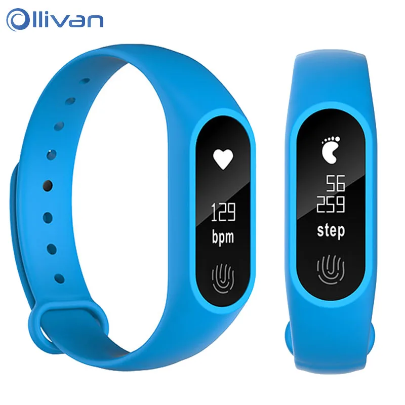 

Ollivan M2PLUS Smart Bracelet Heart Rate Monitor Pedometer Wristband Tracker Waterproof Bluetooth Smartband 0.96 inch Screen