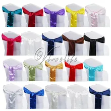 Атласная лента на стул с бантом " x 108" для банкета, свадьбы, банкета, галстуки-бабочки, украшение на стул