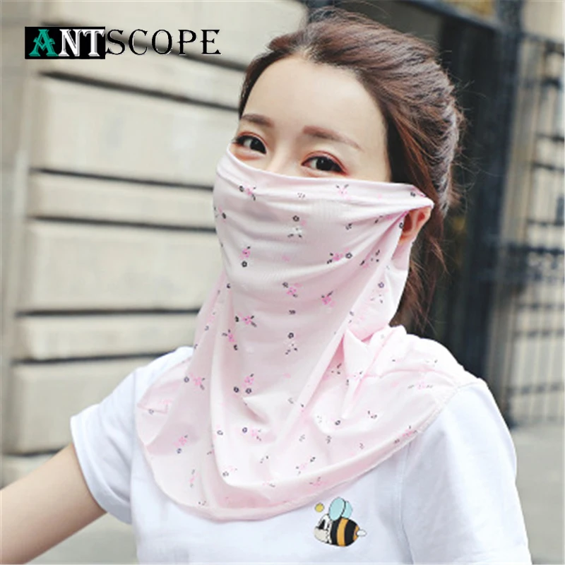 

Antscope Sun Protection Triangle Scarf Collar ladies Summer Protection UV Breathable Thin Mask Riding Sunshade Mouth Face Mask14