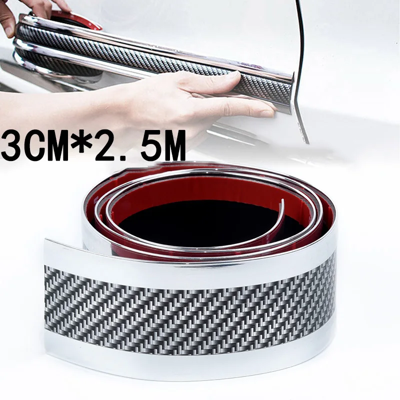 

Scuff Anti-Scratch Sticker Cover Decoration 3CM*2.5M For Car SUV Protective Edge guard Car Door Plate Mouldings