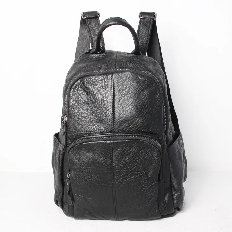 

Genuine leather Women backpack bags fashion travel backpacks ins hot vocation black high quality adventure time famous