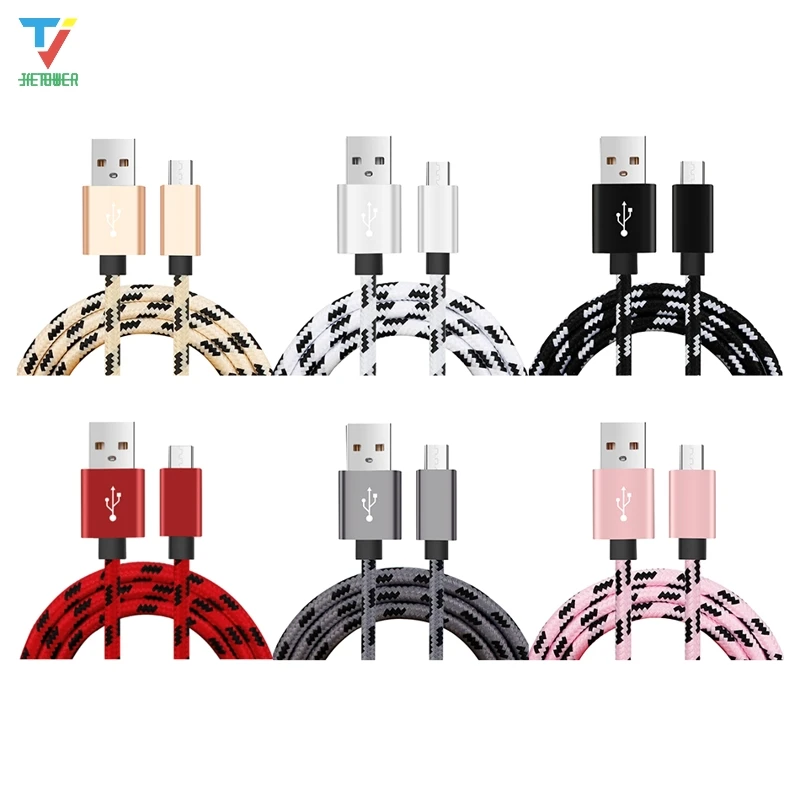 US $214.17 500pcslot Micro USBTypeC8pin Cable for Samaung quick Fast Charging Metal Nylon Braided Data Sync Cord Cable For Smart Phones