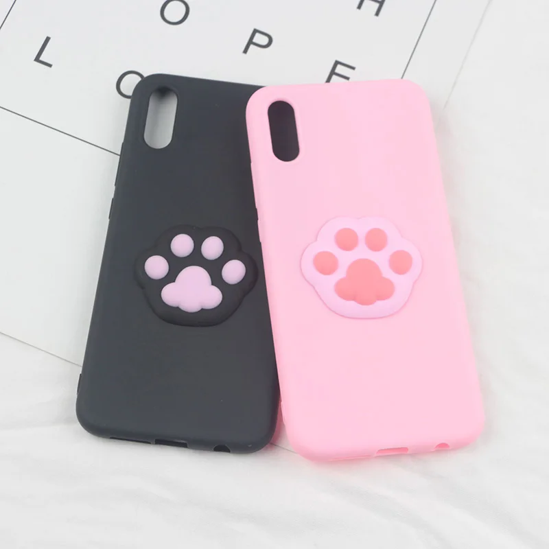 

3D Cute Foot Case for iPhone XS Max XR X Cover 8 Plus 7 6s 6 5 5s se 5C 4 4s Footprint Pet Cartoon Phone Cases