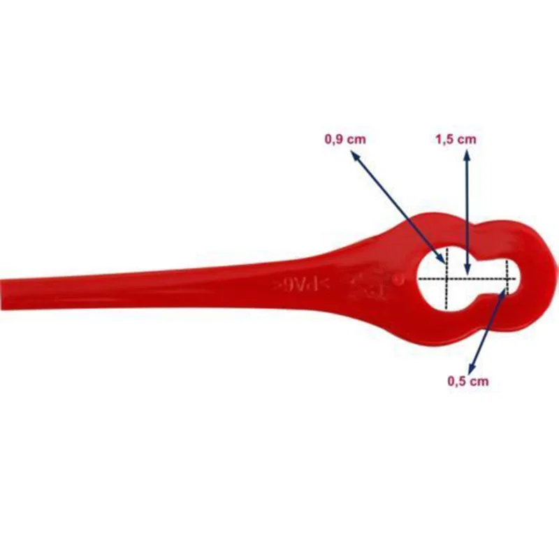 40 шт. красные сменные пластиковые лопасти кулоны резак для беспроводной травы триммер кусторез садовый инструмент Аксессуары