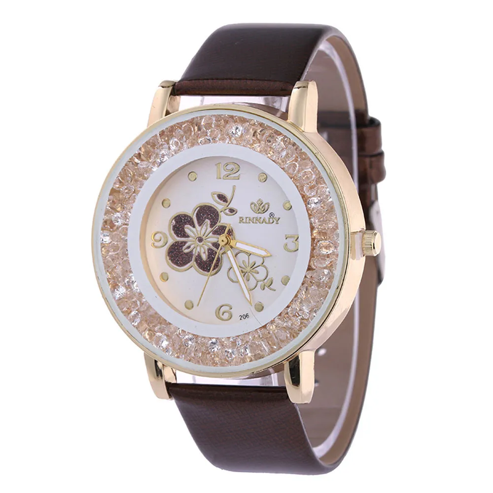 

Simple Leather Women's Watch 2019 Digital Scale Rose Seal Ball and Diamond Alloy Dial Analog Quartz Wrist Watch montre femme a7
