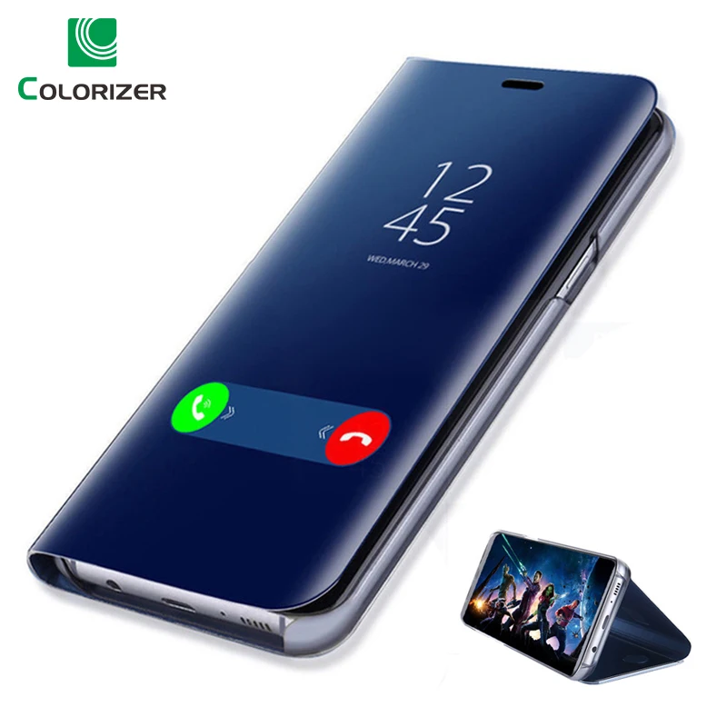 

Luxury Flip Clear Stand Smart Mirror Case For Samsung Galaxy S9 S8 Plus Note 8 9 Cover For S7 Edge A7 A8 A9 Lite J3 J5 J7 Cases