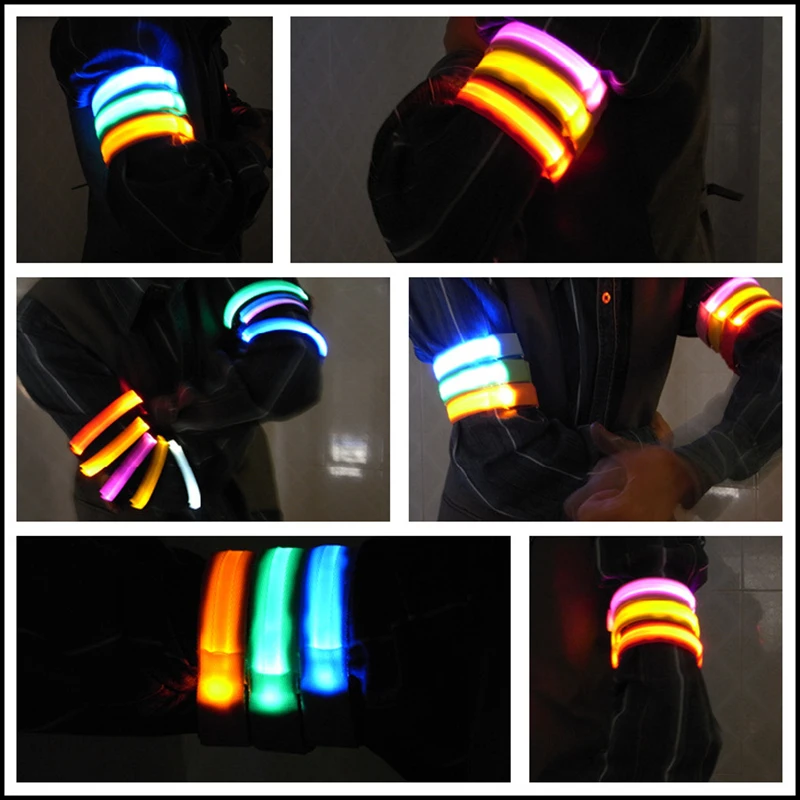 Flash Deal Glowing Bracelets Wristbands Running Light for Runners Joggers Cyclists Night Riding Safety Adjustable Bike Bicycle Lights 4 Flash Deal Glowing Bracelets Wristbands Running Light for Runners Joggers Cyclists Night Riding Safety Adjustable Bike Bicycle Lights 4