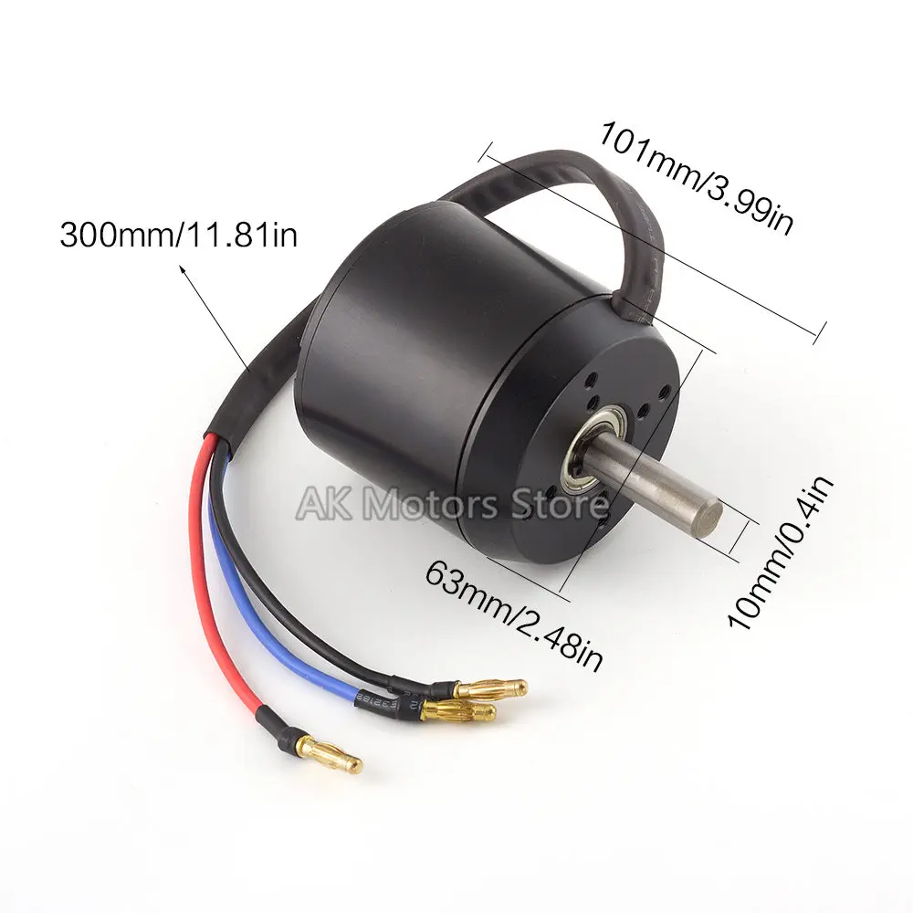 C6374 170KV высокий бесщеточный Высокоэффективный двигатель 2900W 18-29V для четырехколесных балансировочных скутеров Электрические Скейтборды