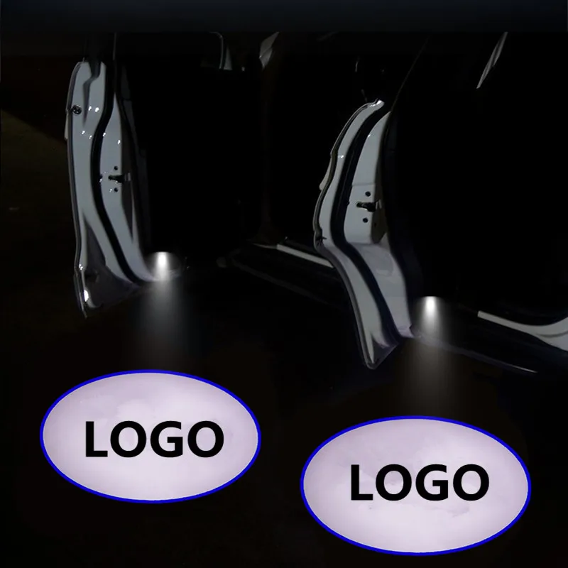 2 шт. светодиодный светильник с логотипом для двери автомобиля, красивая женская мода, мультяшный логотип для Mini Cooper для Ford, проектор Ghost Shadow, лампа