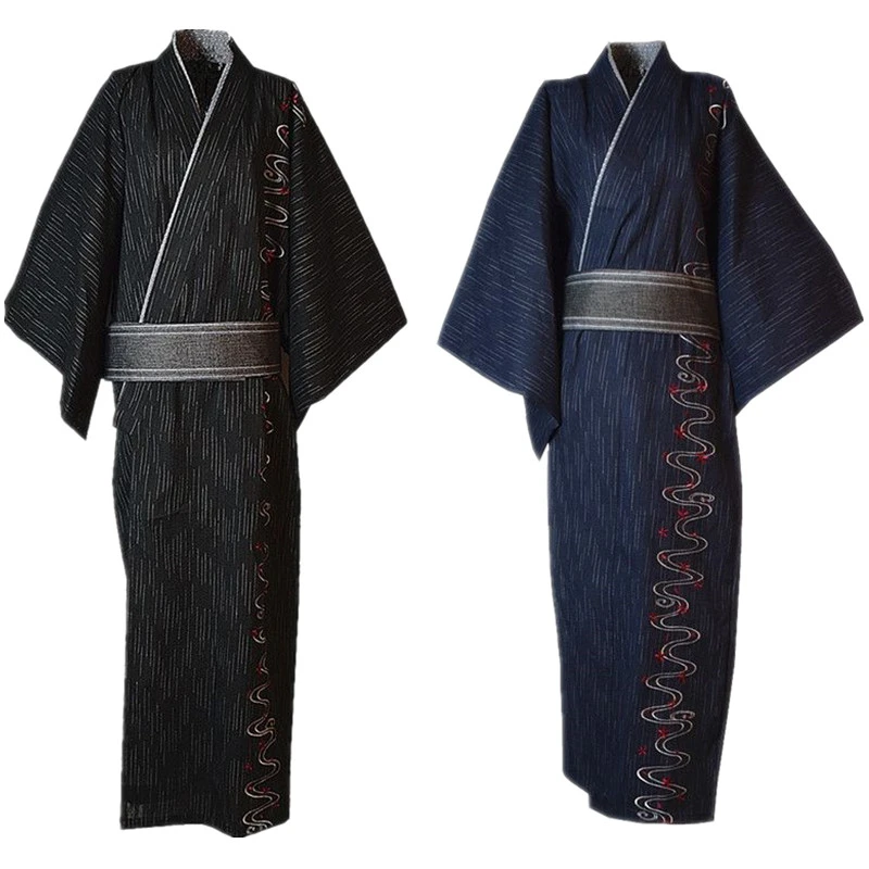 3 Teil Satz Kimono Anzug Traditionelle Japanischen Mannlichen Kimono Mit Obi Gurtel Manner Baumwolle Bademantel Yukata Manner Kimono Nachtwasche Japanese Male Kimono Kimono Suittraditional Japanese Aliexpress