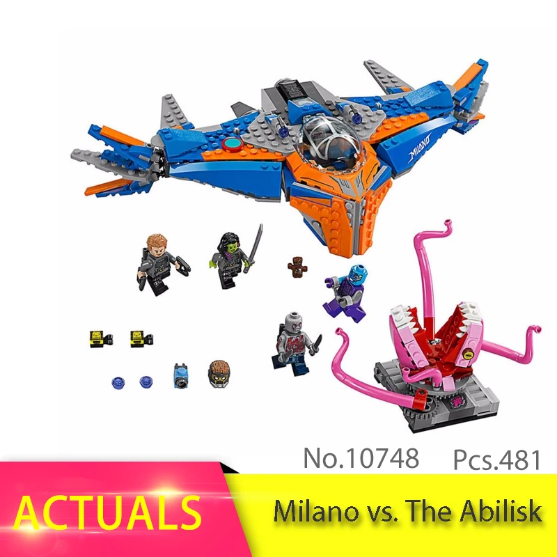 

10748 Marvel Super Heroes The Milano vs. The Abilisk Aircraft Building Block Brick Toys For Children 481Pcs Compatible 76081