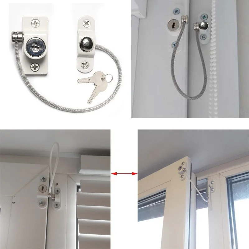 

Window Security Chain Lock Door Restrictor Child Safety Stainless Anti-Theft Locks For Home Sliding Door Furniture Hardware
