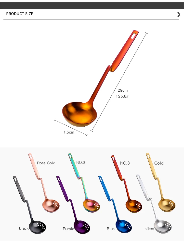 2 в 1 длинная ручка половник ложка кухонный дуршлаг кухонный ковш металлический ковш из нержавеющей стали для готовки посуда 1 шт