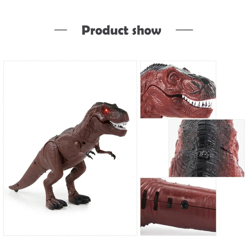 

Boy girl present Walking Remote Control Dinosaur Christmas Toy Light Sound Action Figure Infrared Tyrannosaurus toddler