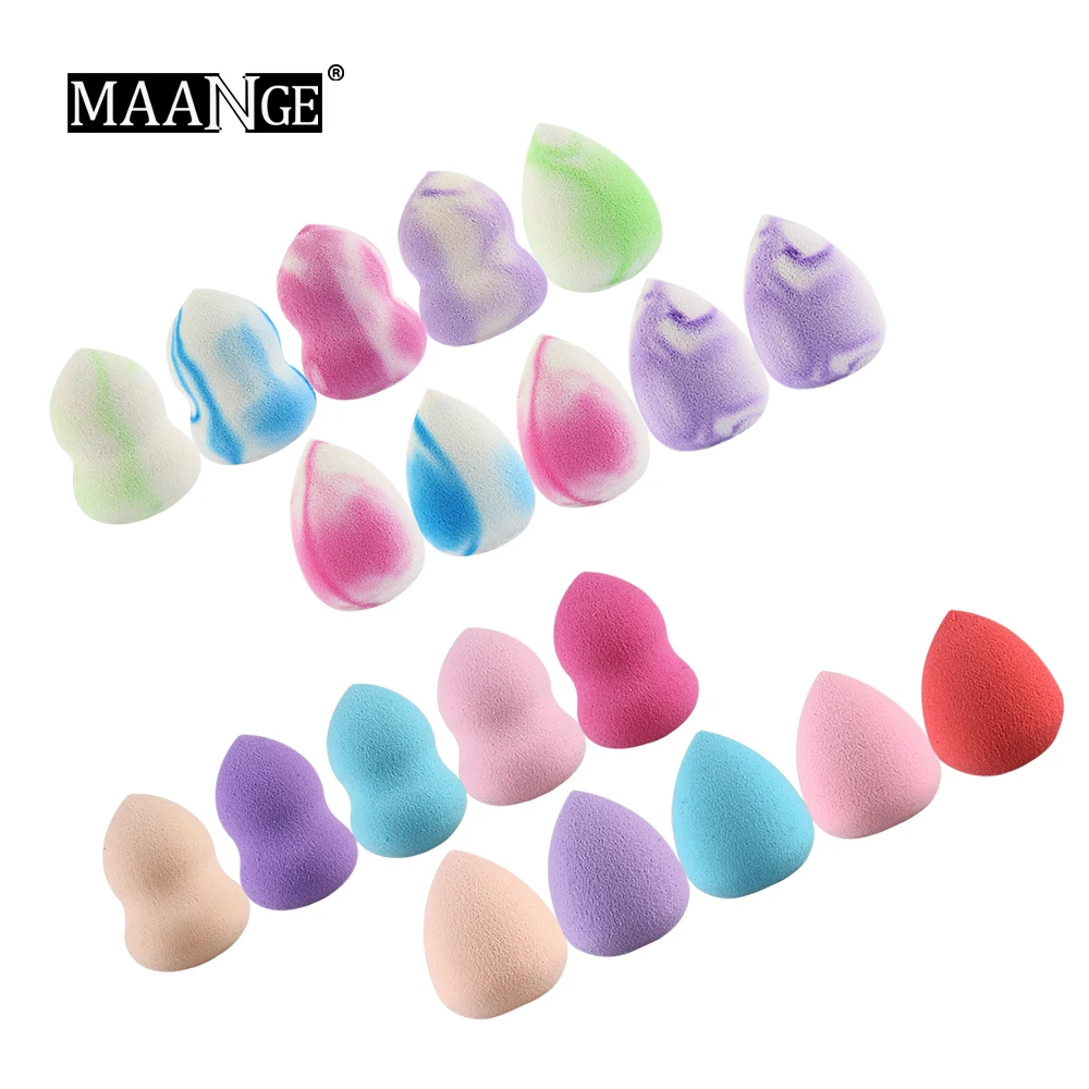 

ESSANCEYA High Quality 10 Pcs Pack Makeup Foundation Sponge Make Up puff Set Powder Smooth Cosmetic Make Up Tool Random Color