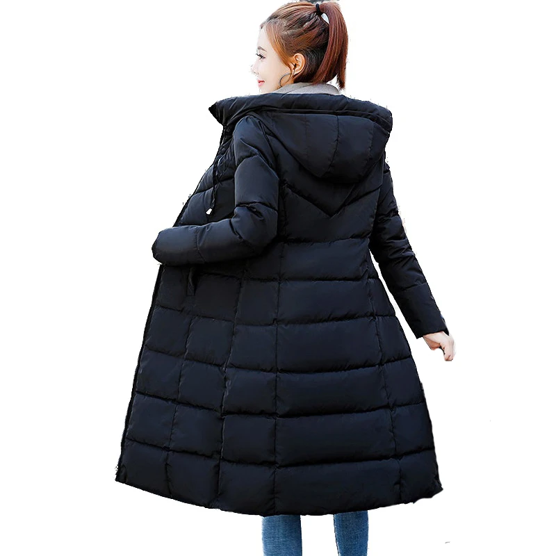 

Plus size 6XL jackets 2019 Fashion Women Winter Coat Long Slim Thicken Warm Jacket Cotton Padded Jacket Outwear Parkas