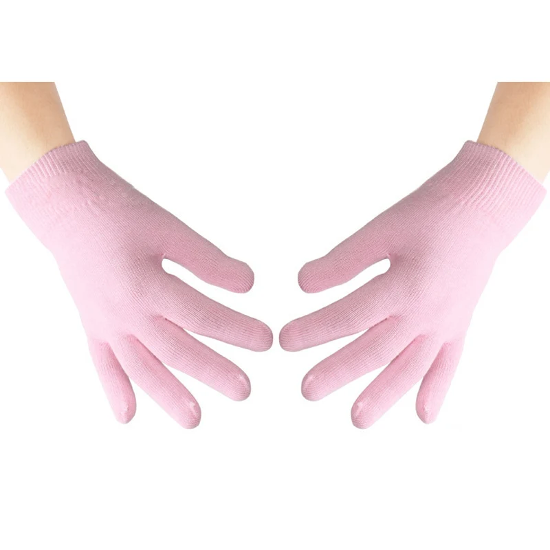 Hot 1 Pair Silicone Socks Glove Exfoliating Treatment Smooth Hand Mask Feet Skin Care SPA Gel Moisturizing Whitening Gloves SJ66 - Цвет: pink