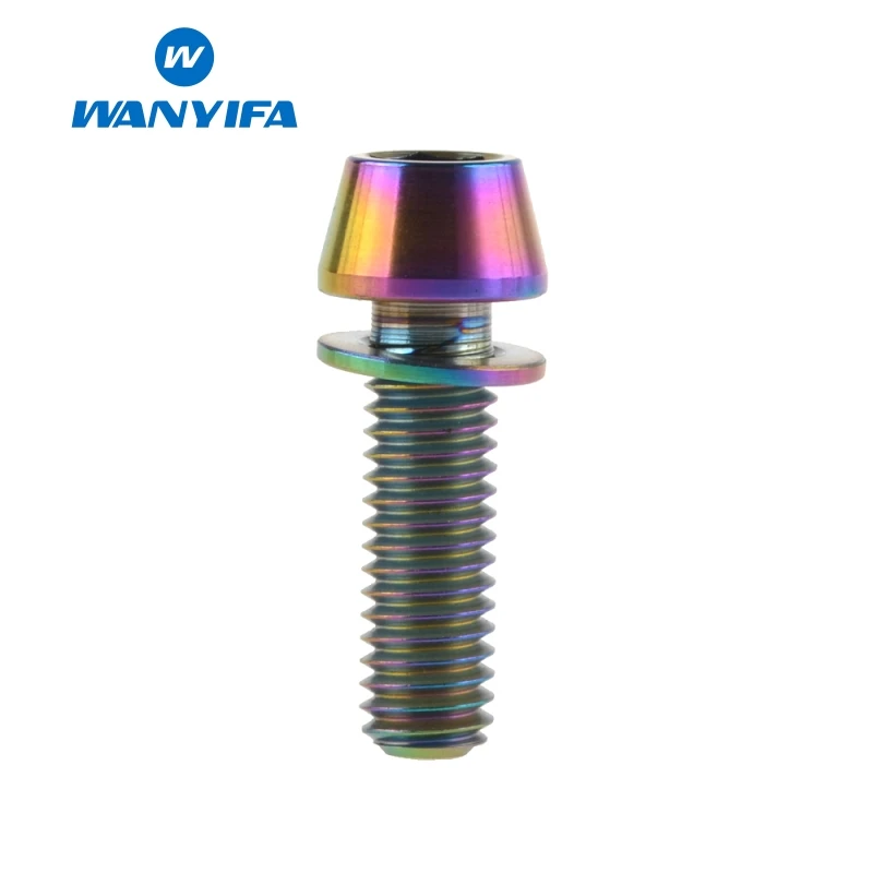 Wanyifa M6x18mm M6x20mm коническая головка с шайбой для руля велосипеда