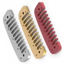 3 цвета алюминиевый сплав Блюз гребень губная гармоника часть 10 отверстий блюз Арфа губная гармоника аксессуары для Hohner Золотая мелодия