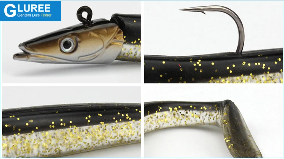 GLUREE-4Pcs-11cm-16g-Fishing-Lures-Lead-Head-Soft-Bait-Single-Hook-Artificial-Bait-Wobbers-Sea-Fishing-Tackle-Accessories_10