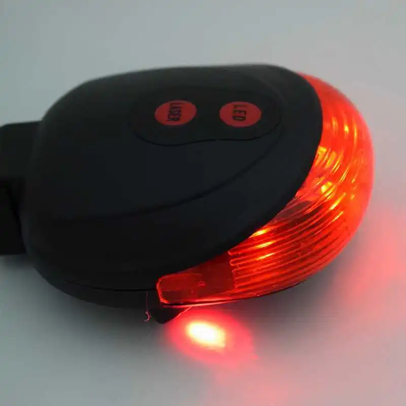 Cheap WasaFire New 5 Red LED Cycling Light 2 Lasers 7 Modes Bike Taillight Safety Warning Light Bicycle Rear Bycicle Light Tail Lamp 1