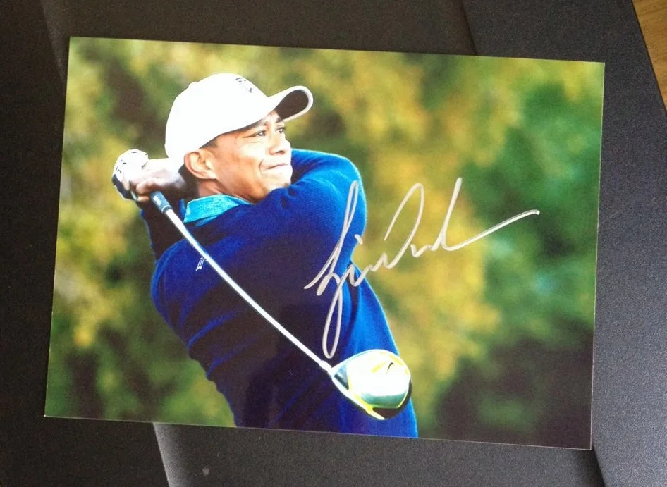 

hand signed Eldrick Tiger Woods autographed photo 5*7 inches Free shipping 5 versions 052018A