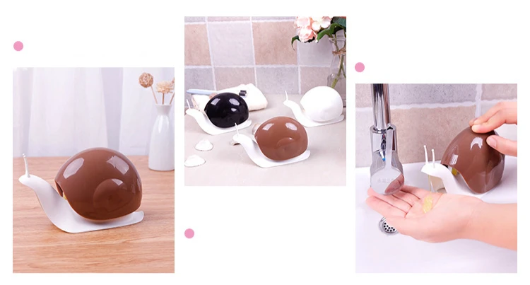 Funny Snail Press Type Soap Liquid Bottle Sanitize Dispensers Bathroom Accessories Tool Emulsion Slug Turbo Banheiro Smart (11)