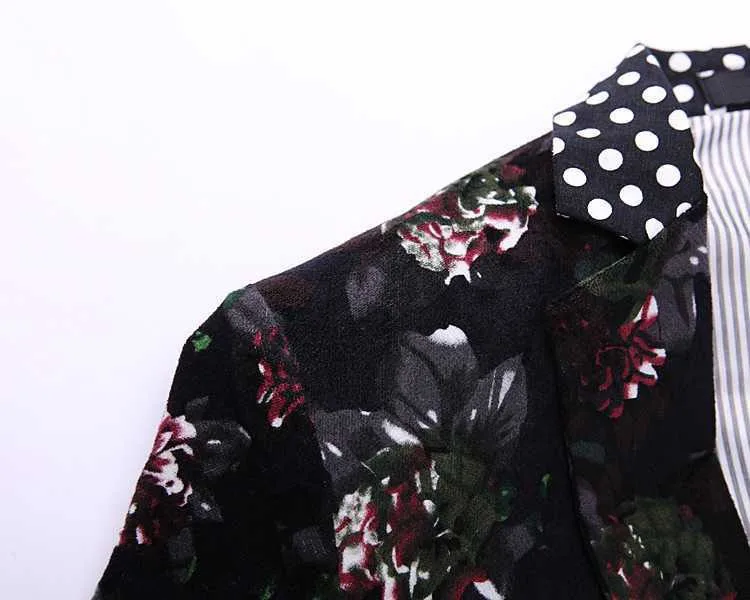 Men Floral Blazer 2016 Fashion Brand Slim Fit Mens BlazerSuit Jackets Spring Autumn Casual Printed Floral Blazers Plus Size 5XL (4)
