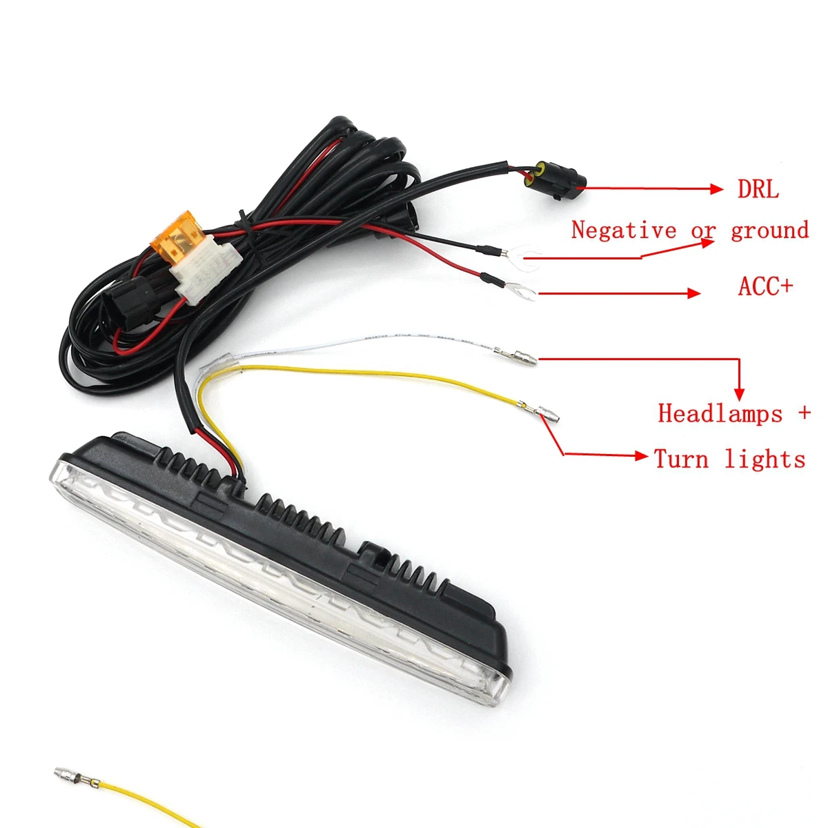 Eonstime комплект покрытый 18 см 9 V-20 V 11LED SMD LED DRL лампы транспортного средства автомобильные фары дневного света светильник безопасности бег сигнала поворота светильник Белый Янтарь 16W