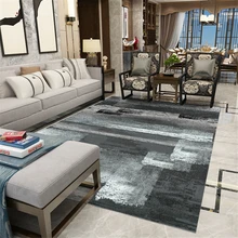 Ковры для гостиной чернильный китайский прямоугольный диван журнальный столик ковер для спальни коврик серый Современный домашний декор