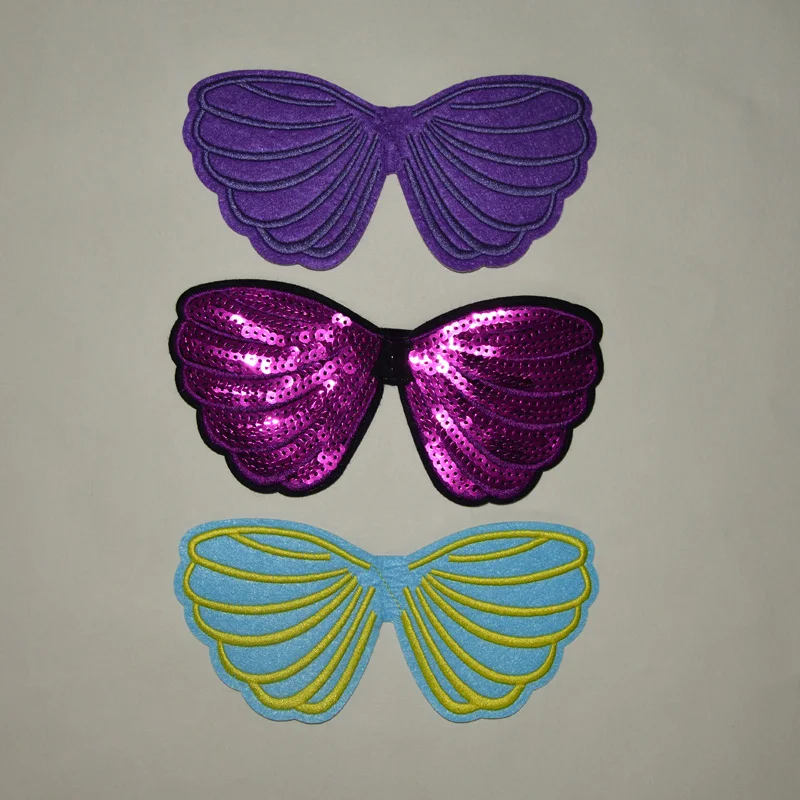 

Yicai 1 PCS Butterfly Embroidered Sequin iron on Clothes