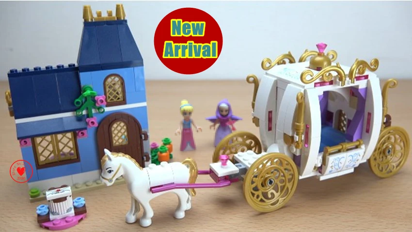 

NEW Enchanted Evening Cinderella princess queen fit princess friends figures Building Block Bricks gift kid 41146 Toy