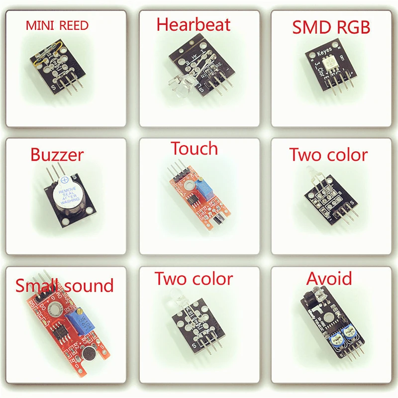 37 pçs lote Sensor Módulo Board Set