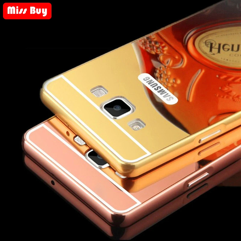 Funda de espejo de aluminio de lujo para Samsung galaxy J7 Prime funda de parachoques de Metal Fundas para Samsung galaxy J7 Prime funda de protección|Fundas ajustadas| -