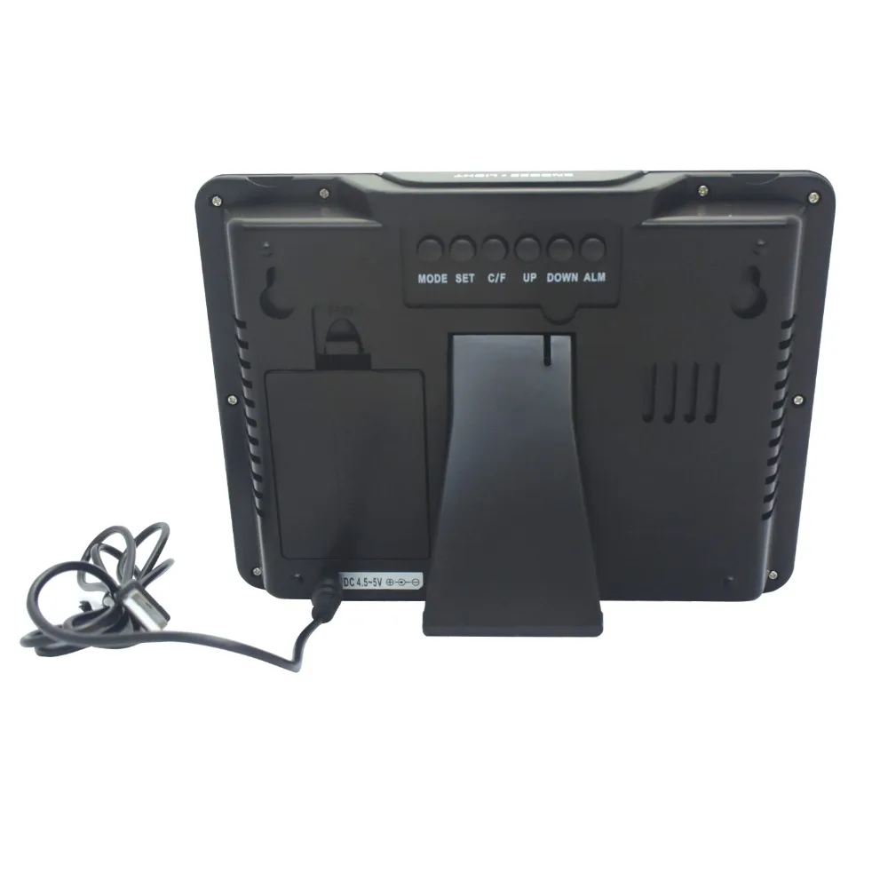 Большой ЖК экран спальня часы электронные цифровые настольные температурный