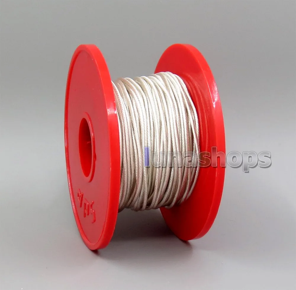 LN006295 100 м посеребренный 7N OCC 63 сердечника (9*0 01 мм) * 7 пвх изоляционный слой диаметр: