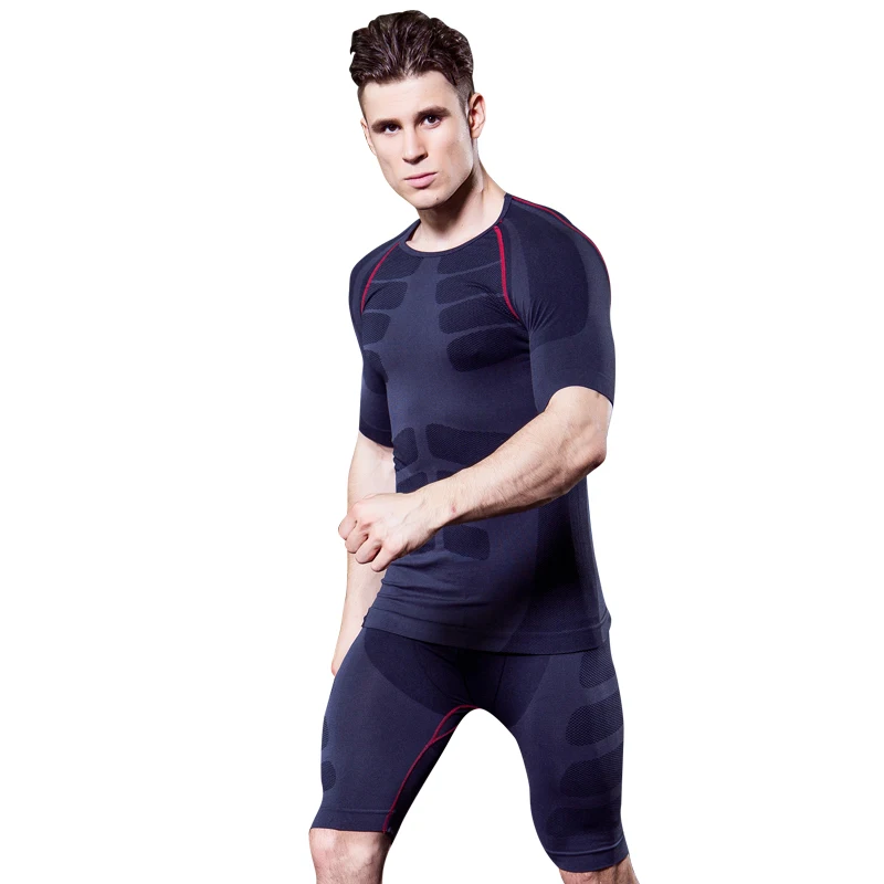 LoRun Brand font b Mens b font Sportswear Tracksuit Plus Size Sport Suit Compression font b