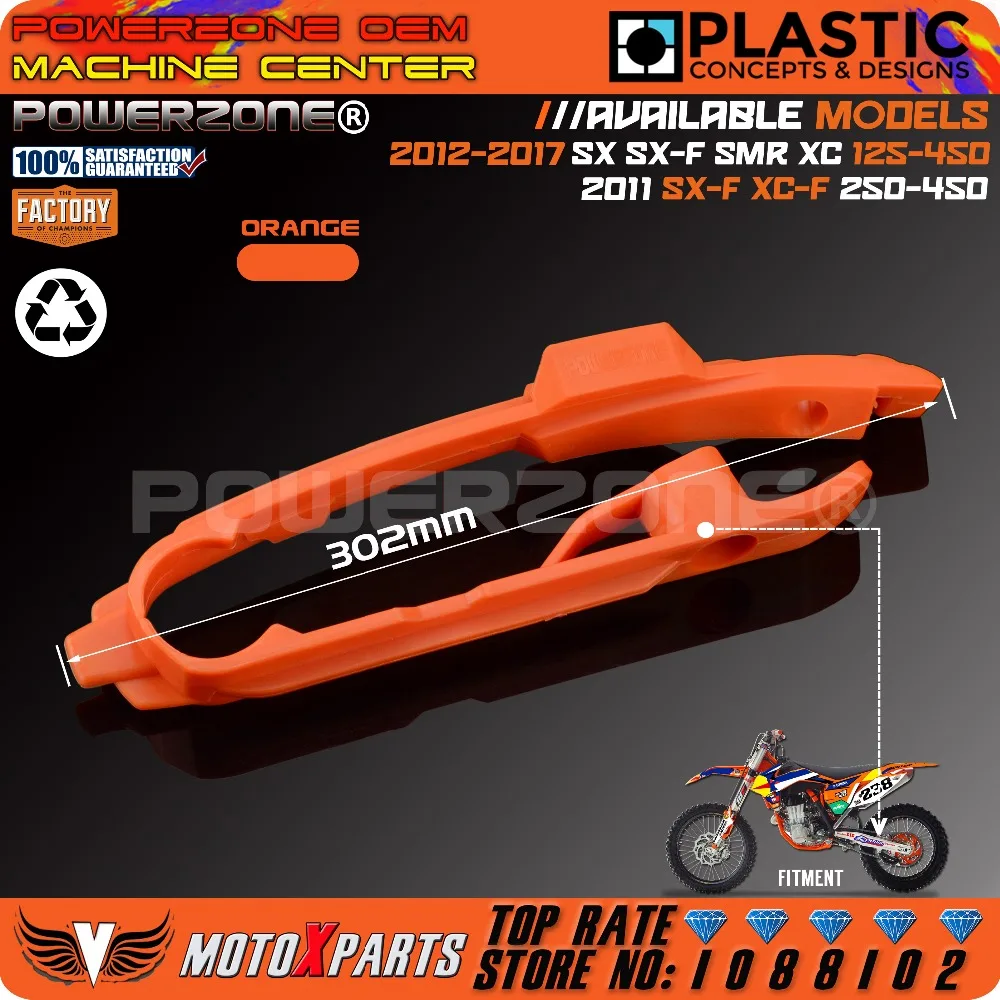 Оранжевый Комплект слайдера цепи Swingarm + направляющая CNC зажим тормозного шланга