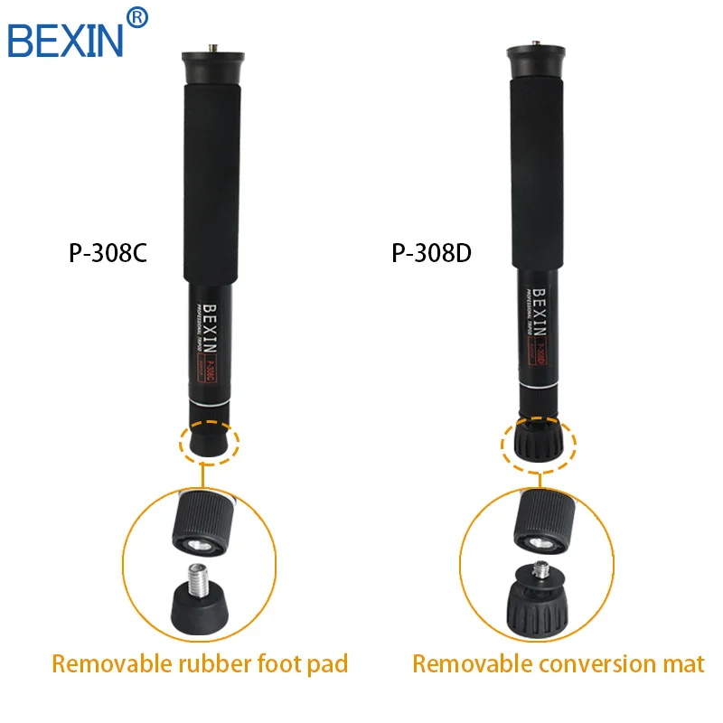BEXIN алюминиевый 28 см регулируемый штатив монопод легкий камера телефон стенд unipod P308C P308D со съемной подушечкой для ног