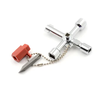 

Universal 5 In 1 Cross Square Triangle Train Electrical Cabinet Elevator Key For Gas Electric Meter Cabinets Bleed Radiators