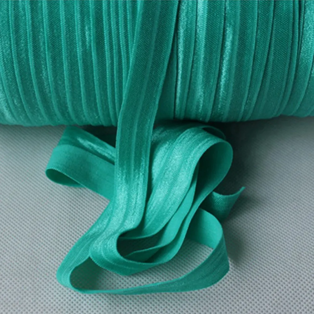 

#323 tropic 5/8" FOE elastic solid Fold Over Elastic FOE for Headbands hair ties 50yards and 100yards a lot