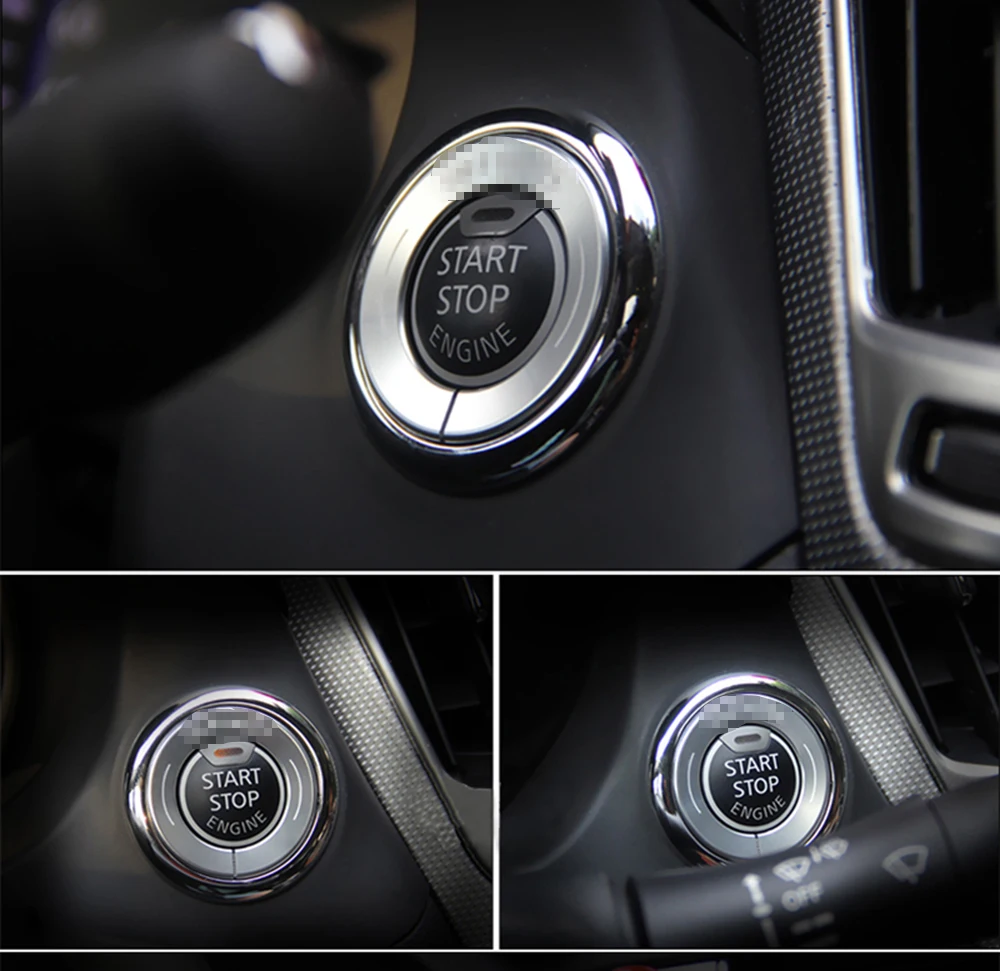 Автомобильный двигатель кнопка запуска стоп переключатель зажигания кольцо Декоративные наклейки для Infiniti Q50 Q60 Q70 Q60S QX80 QX60 QX70 автомобиль-Стайлинг
